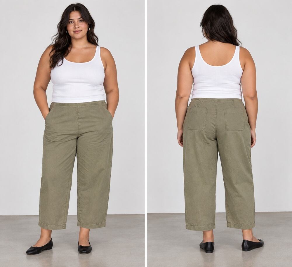 NWT Cherokee Olive Utility Trouser 100% Cotton Sz16 90’sY2K Revival